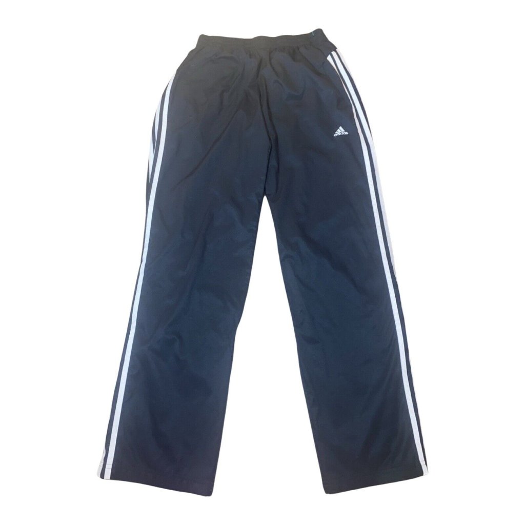 Adidas Men's Track Pants Size M Black With White Stripes